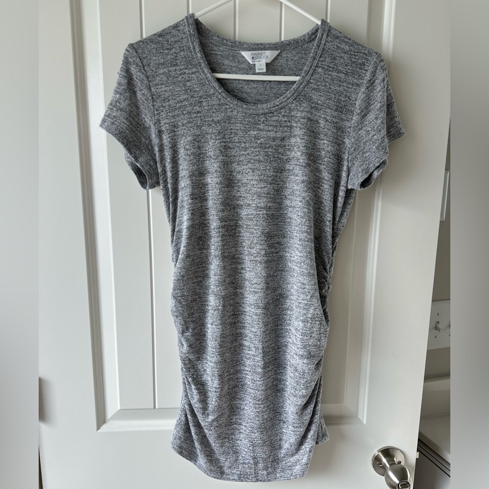 Maternity Heather Gray Short Sleeve Women's Tee
